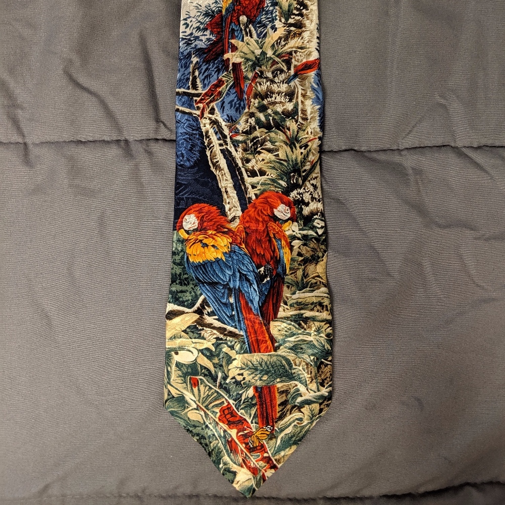 Endangered Species Tie - Tri-Color Parrot Edition